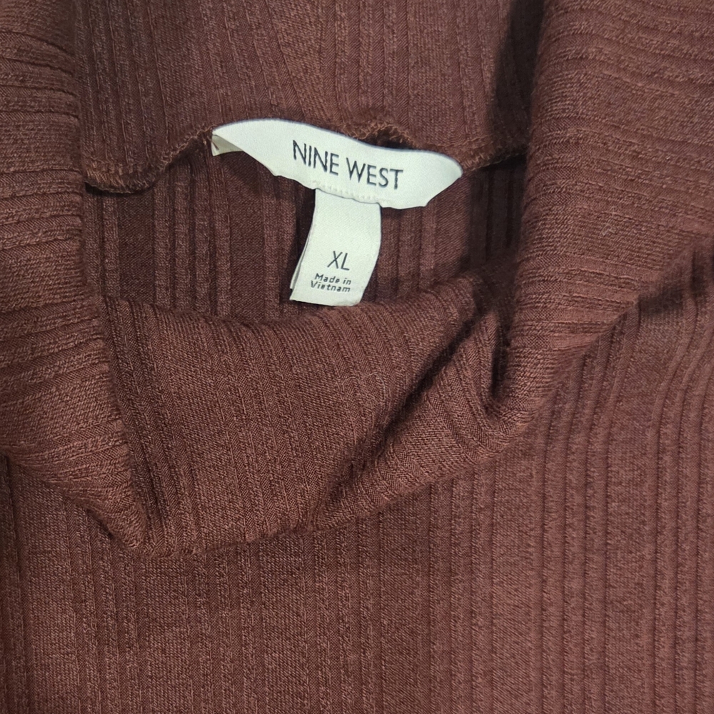 Nine West Burgundy Sleeveless Midi Dress - Picture 4 of 4